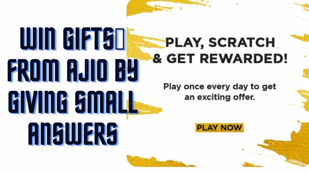 Ajio Quiz Answers Today : Win Scratch Cards, Points & Rewards