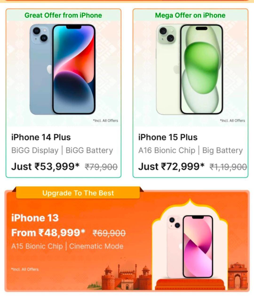  top iPhone deals in the Flipkart Flagship Sale